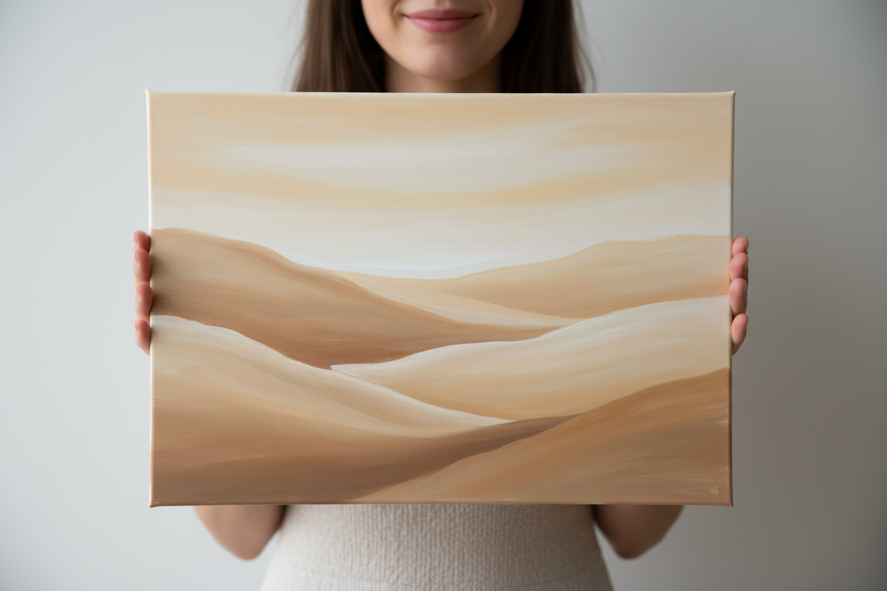 сделай картину в бежевых тонах